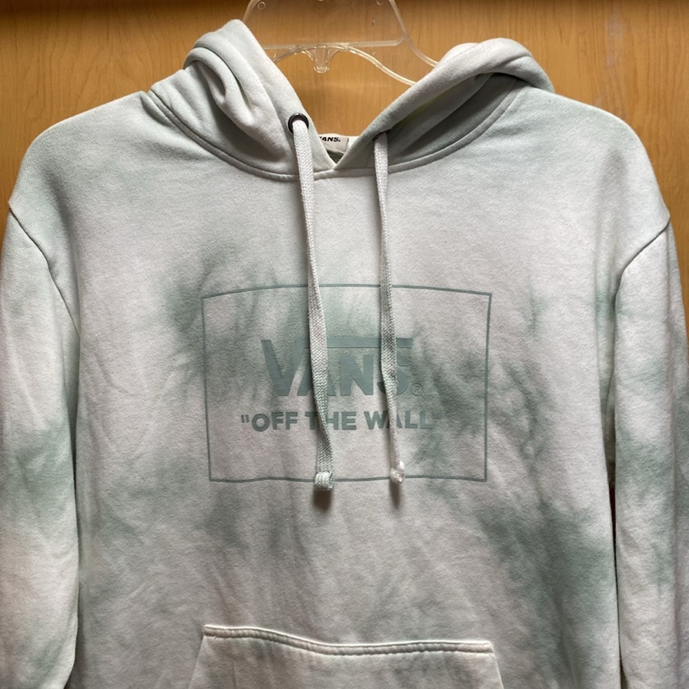 Vans tie dye light green hoodie. Sz S. Good condition. - Picture 3 of 4